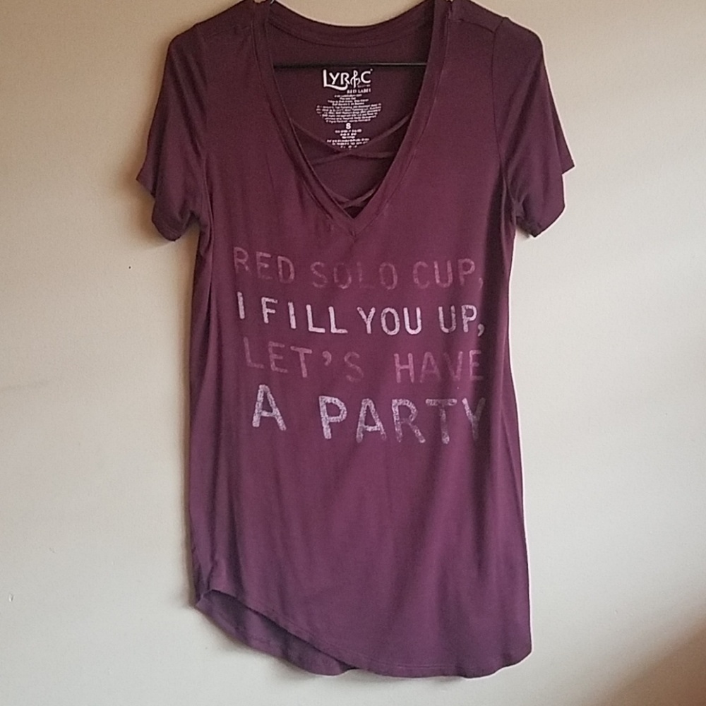 Maroon V-Neck Shirt- Red Solo Cup Song